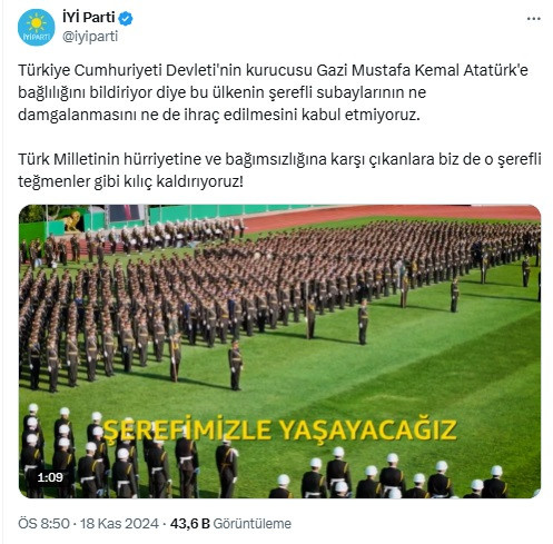 İyi Parti teğmenleri destekliyor